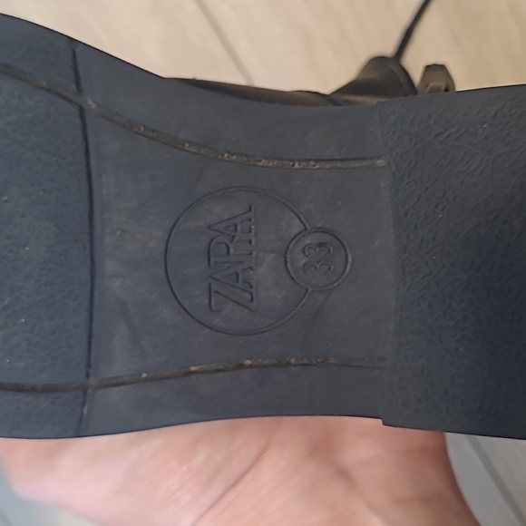 Bzara Back Lace-Up Leather Boots Girls Size 34 - Picture 9 of 11